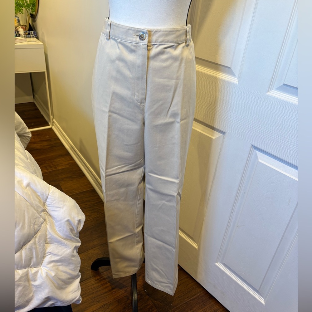🌷L.L.Bean Classic Fit Khaki Chino Pants Womens 16 Straight Leg  Cotton 3/$30